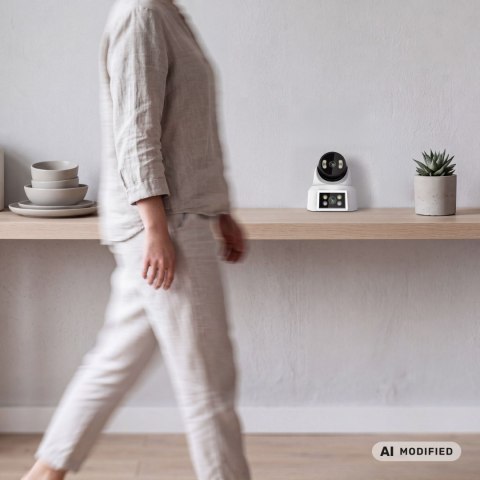 Kamera WiFi Kruger&Matz Connect C180 2x Obiektyw PTZ 360° 2K Tuya Smart Life Kolor Nocą Audio AI
