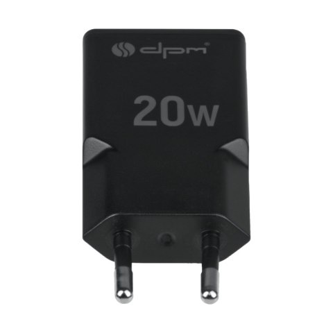 Ładowarka sieciowa 2 x USB (A+C), QC 3.0, PD, PPS, 3 A, 20 W, czarna