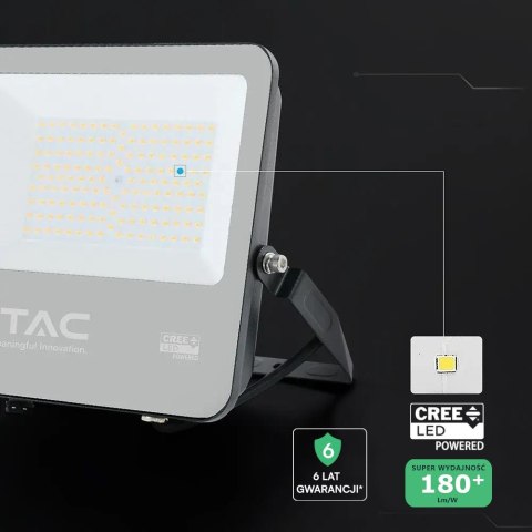 Naświetlacz LED V-TAC CREE CHIP 100W 185Lm/W czarny VT-44105 4000K 18500lm 6 lat gwarancji