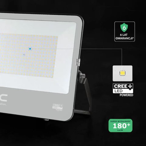 Naświetlacz LED V-TAC CREE CHIP 200W 185Lm/W czarny VT-44205 4000K 37000lm 6 lat gwarancji
