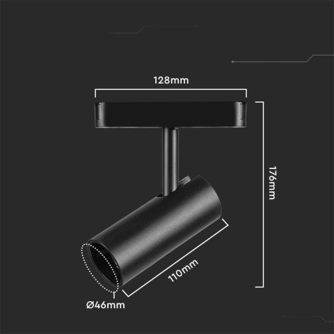Oprawa Projektor Szynosystem Magnetyczny 48V V-TAC 11W LED 34st VT-42010 4000K 1300lm