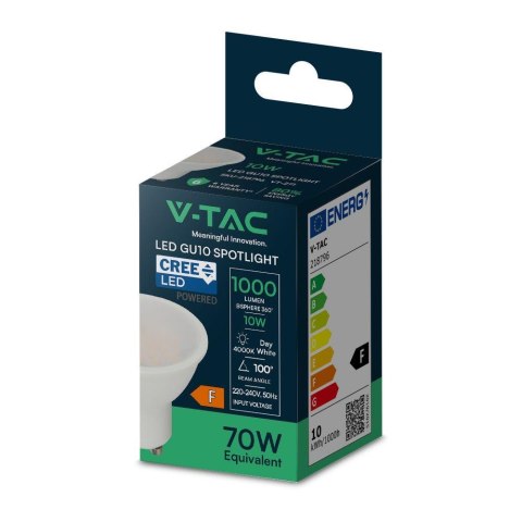 Żarówka LED V-TAC CREE CHIP GU10 10W 100st VT-271 4000K 1000lm