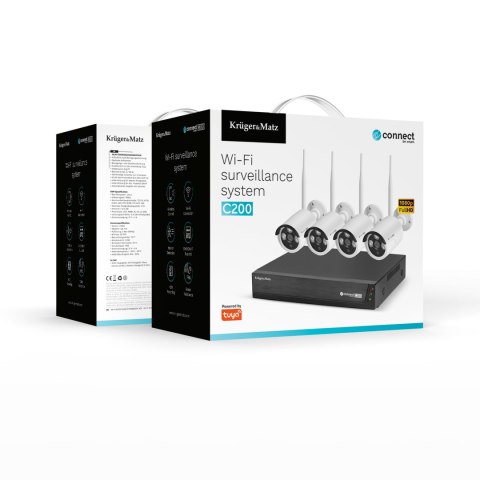 Zestaw do monitoringu WiFi Kruger&Matz Connect C200 Tuya WiFi 6