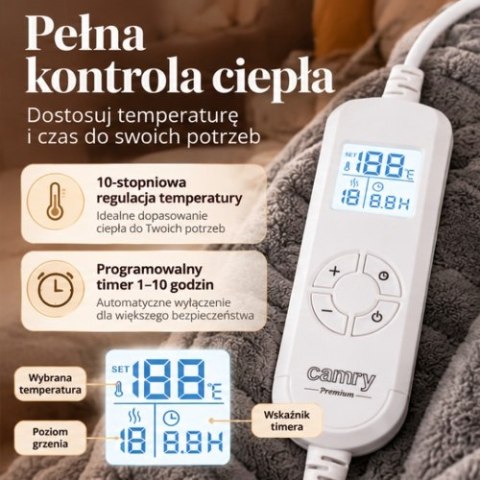 Camry Elektryczny koc nakładany z czasomierzem (1) super miękki