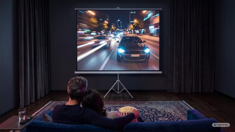 Ekran projekcyjny stojący Cabletech 200x200cm 100"