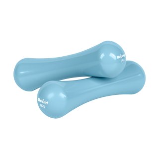 Hantelki żeliwne winylowe 2x1kg, REBEL ACTIVE