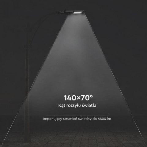 Naświetlacz Oprawa Uliczna Solarna V-TAC 40W LED Czarna IP65 120Lm/W VT-ST42 4000K 4800lm
