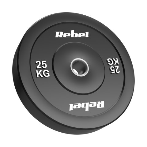 Obciążenie olimpijskie gumowane BUMPER 25kg, otwór 51 mm, REBEL ACTIVE