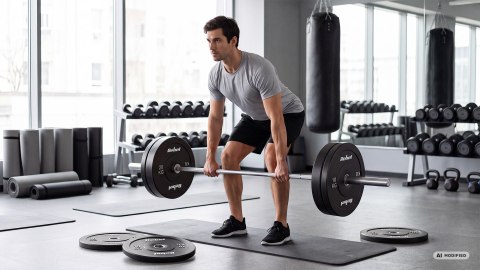 Obciążenie olimpijskie gumowane BUMPER 25kg, otwór 51 mm, REBEL ACTIVE