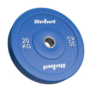 Obciążenie olimpijskie gumowane BUMPER, seria BEAST, 20kg, otwór 51 mm, REBEL ACTIVE