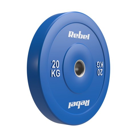 Obciążenie olimpijskie gumowane BUMPER, seria BEAST, 20kg, otwór 51 mm, REBEL ACTIVE