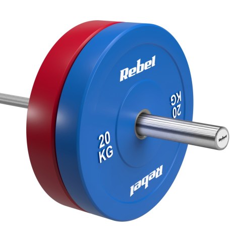 Obciążenie olimpijskie gumowane BUMPER, seria BEAST, 20kg, otwór 51 mm, REBEL ACTIVE
