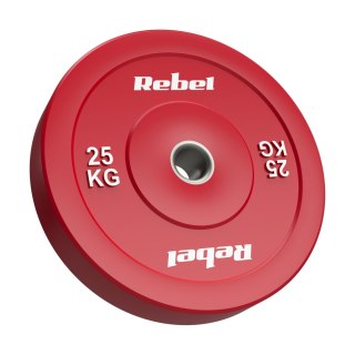 Obciążenie olimpijskie gumowane BUMPER, seria BEAST, 25kg, otwór 51 mm, REBEL ACTIVE