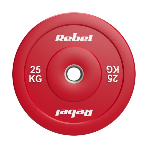 Obciążenie olimpijskie gumowane BUMPER, seria BEAST, 25kg, otwór 51 mm, REBEL ACTIVE