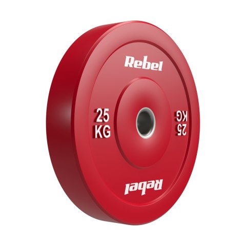 Obciążenie olimpijskie gumowane BUMPER, seria BEAST, 25kg, otwór 51 mm, REBEL ACTIVE