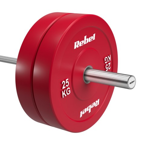 Obciążenie olimpijskie gumowane BUMPER, seria BEAST, 25kg, otwór 51 mm, REBEL ACTIVE