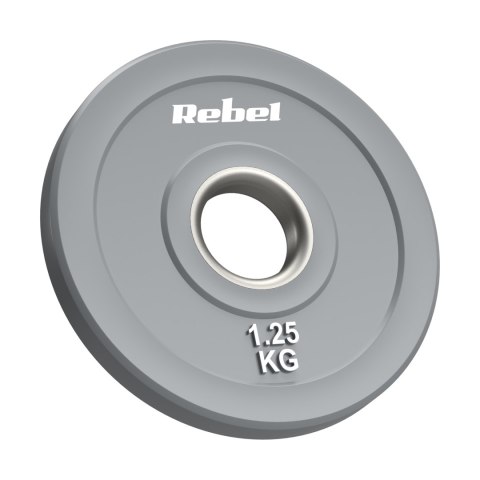 Obciążenie olimpijskie gumowane BUMPER, seria BEAST, zestaw 2x1.25kg, otwór 51 mm, REBEL ACTIVE