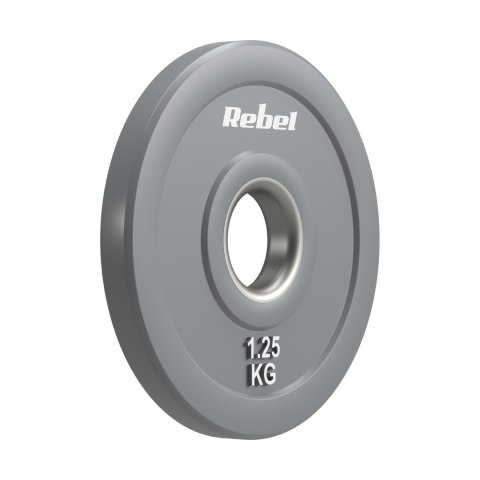 Obciążenie olimpijskie gumowane BUMPER, seria BEAST, zestaw 2x1.25kg, otwór 51 mm, REBEL ACTIVE