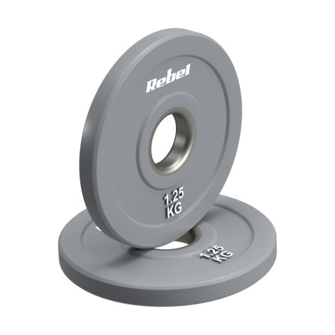Obciążenie olimpijskie gumowane BUMPER, seria BEAST, zestaw 2x1.25kg, otwór 51 mm, REBEL ACTIVE