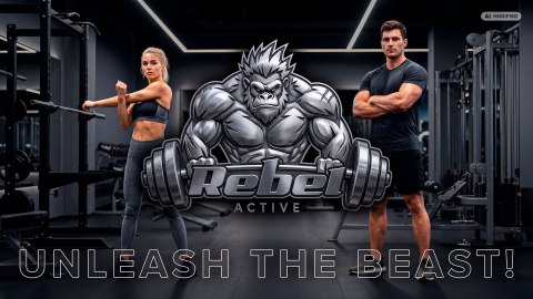 Obciążenie olimpijskie gumowane BUMPER, seria BEAST, zestaw 2x1.25kg, otwór 51 mm, REBEL ACTIVE