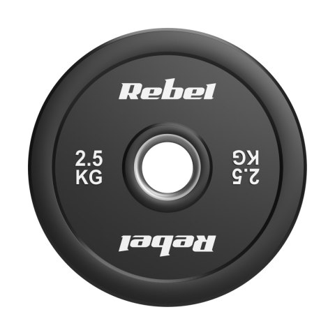Obciążenie olimpijskie gumowane BUMPER, seria BEAST, zestaw 2x2.5kg, otwór 51 mm, REBEL ACTIVE