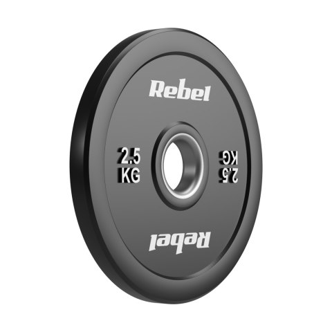 Obciążenie olimpijskie gumowane BUMPER, seria BEAST, zestaw 2x2.5kg, otwór 51 mm, REBEL ACTIVE