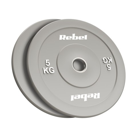 Obciążenie olimpijskie gumowane BUMPER, seria BEAST, zestaw 2x5kg, otwór 51 mm, REBEL ACTIVE
