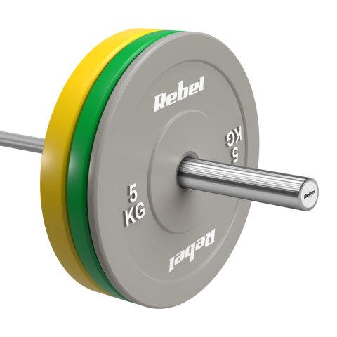 Obciążenie olimpijskie gumowane BUMPER, seria BEAST, zestaw 2x5kg, otwór 51 mm, REBEL ACTIVE