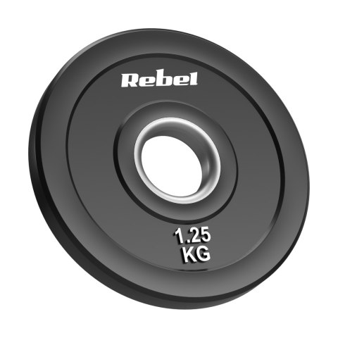 Obciążenie olimpijskie gumowane BUMPER zestaw 2x1.25kg, otwór 51 mm, REBEL ACTIVE