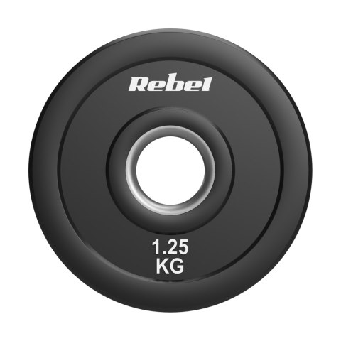 Obciążenie olimpijskie gumowane BUMPER zestaw 2x1.25kg, otwór 51 mm, REBEL ACTIVE