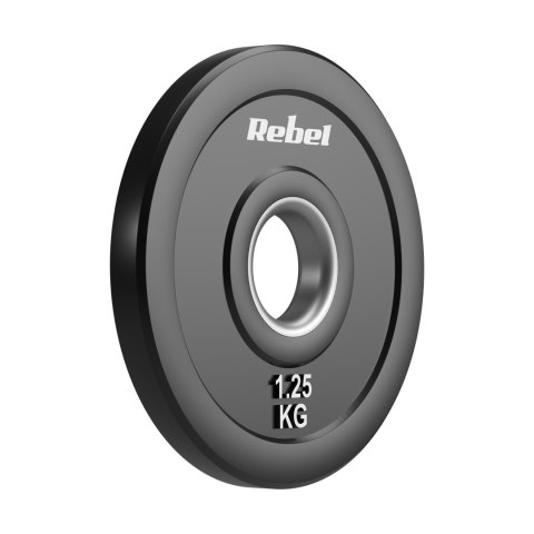 Obciążenie olimpijskie gumowane BUMPER zestaw 2x1.25kg, otwór 51 mm, REBEL ACTIVE