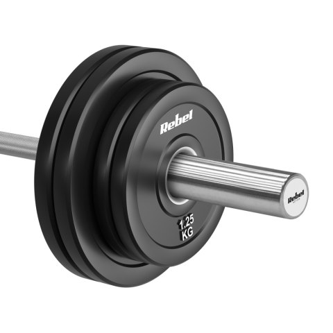 Obciążenie olimpijskie gumowane BUMPER zestaw 2x1.25kg, otwór 51 mm, REBEL ACTIVE