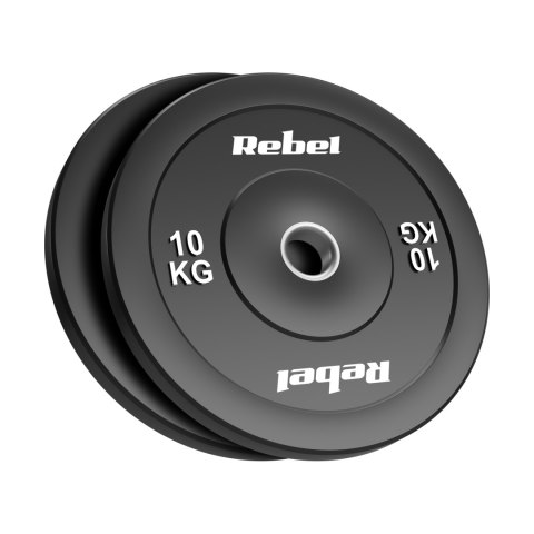 Obciążenie olimpijskie gumowane BUMPER zestaw 2x10kg, otwór 51 mm, REBEL ACTIVE