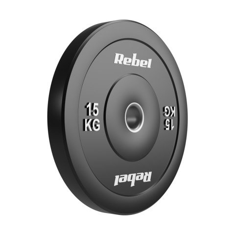 Obciążenie olimpijskie gumowane BUMPER zestaw 2x15kg, otwór 51 mm, REBEL ACTIVE