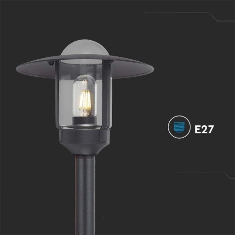 Oprawa ogrodowa V-TAC E27 słupek 97cm czarny MAT IP44 VT-1159 3 lata gwarancji