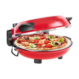 Piec do pizzy TEESA SUPREME FUN 1200W, 400 stopni, dwie grzałki , czerwony