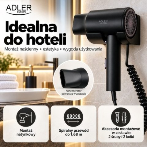 Adler Suszarka hotelowa, montowana na ścianie