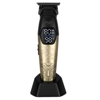 Adler Trymer do Brody i Wąsów, USB-C, Precyzyjne Konturowanie, 2 Prędkości, 3 Nasadki 1,5/3/4,5 mm, LED, 150 min Pracy, Ostrze ze Stal