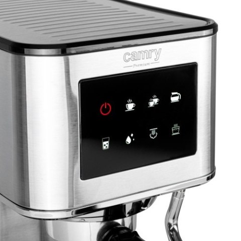 Camry Ekspres Ciśnieniowy 20 Bar, LCD, Spieniacz do Mleka, Zbiornik 1,7 l, Stal Nierdzewna