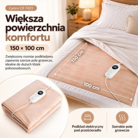 Camry Elektryczny koc podkładowy z czasomierzem (1)