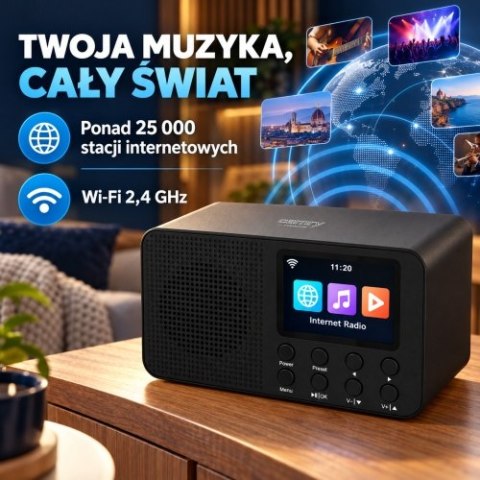 Camry Radio internetowe - Wi-Fi - Wyświetlacz 2,4"