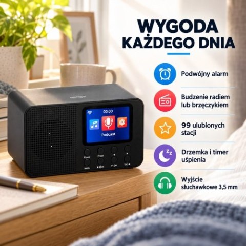 Camry Radio internetowe - Wi-Fi - Wyświetlacz 2,4"