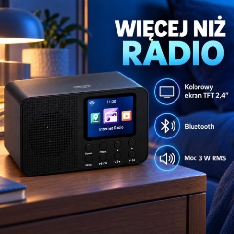 Camry Radio internetowe - Wi-Fi - Wyświetlacz 2,4"