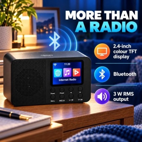 Camry Radio internetowe - Wi-Fi - Wyświetlacz 2,4"