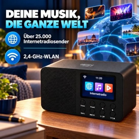 Camry Radio internetowe - Wi-Fi - Wyświetlacz 2,4"