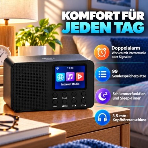 Camry Radio internetowe - Wi-Fi - Wyświetlacz 2,4"