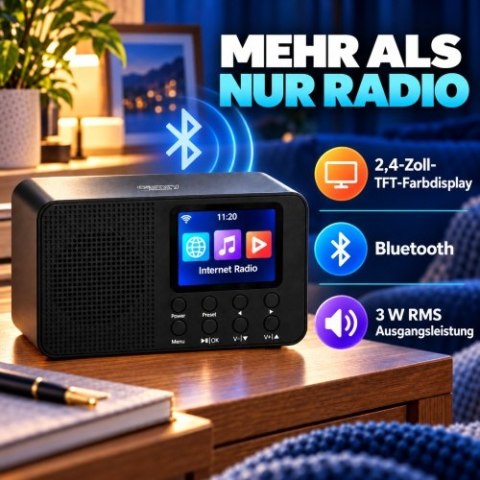 Camry Radio internetowe - Wi-Fi - Wyświetlacz 2,4"