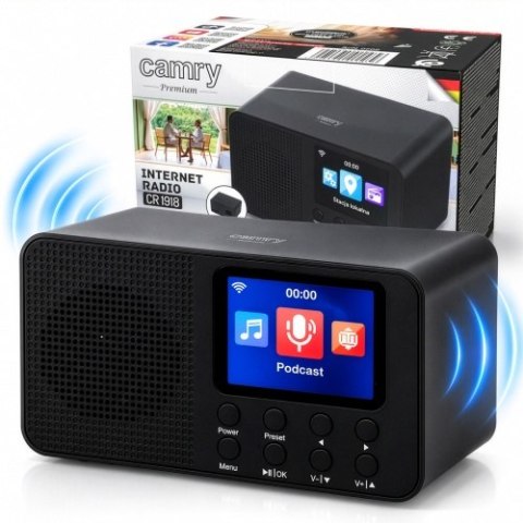 Camry Radio internetowe - Wi-Fi - Wyświetlacz 2,4"