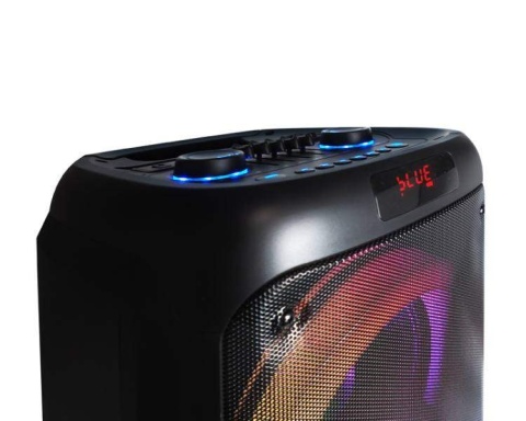 Głośnik bluetooth LTC RGB 2x8`` 400W, 2 mikrofony i pilot USB/SD/AUX/FM 7200mAh