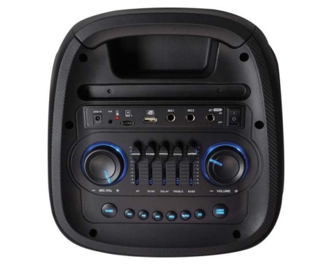 Głośnik bluetooth LTC RGB 2x8`` 400W, 2 mikrofony i pilot USB/SD/AUX/FM 7200mAh
